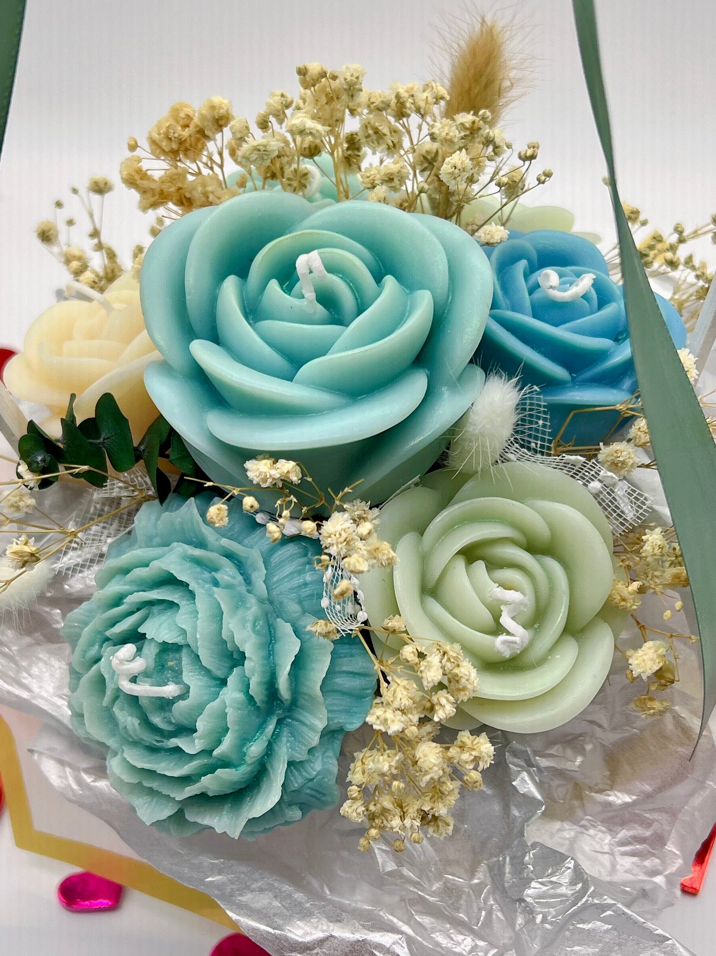 Eternal Rose Basket ( Green )