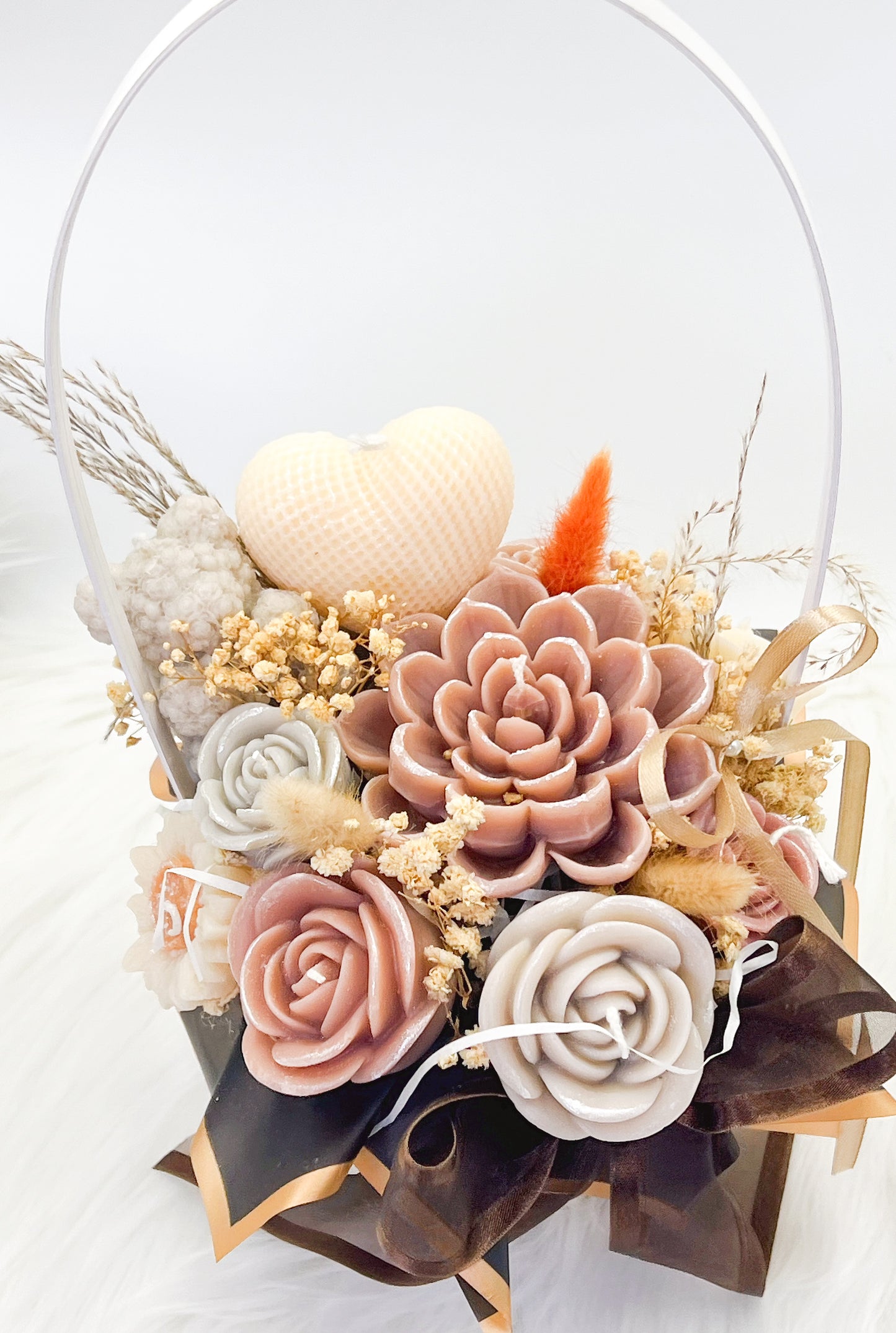 Floral Candles Basket