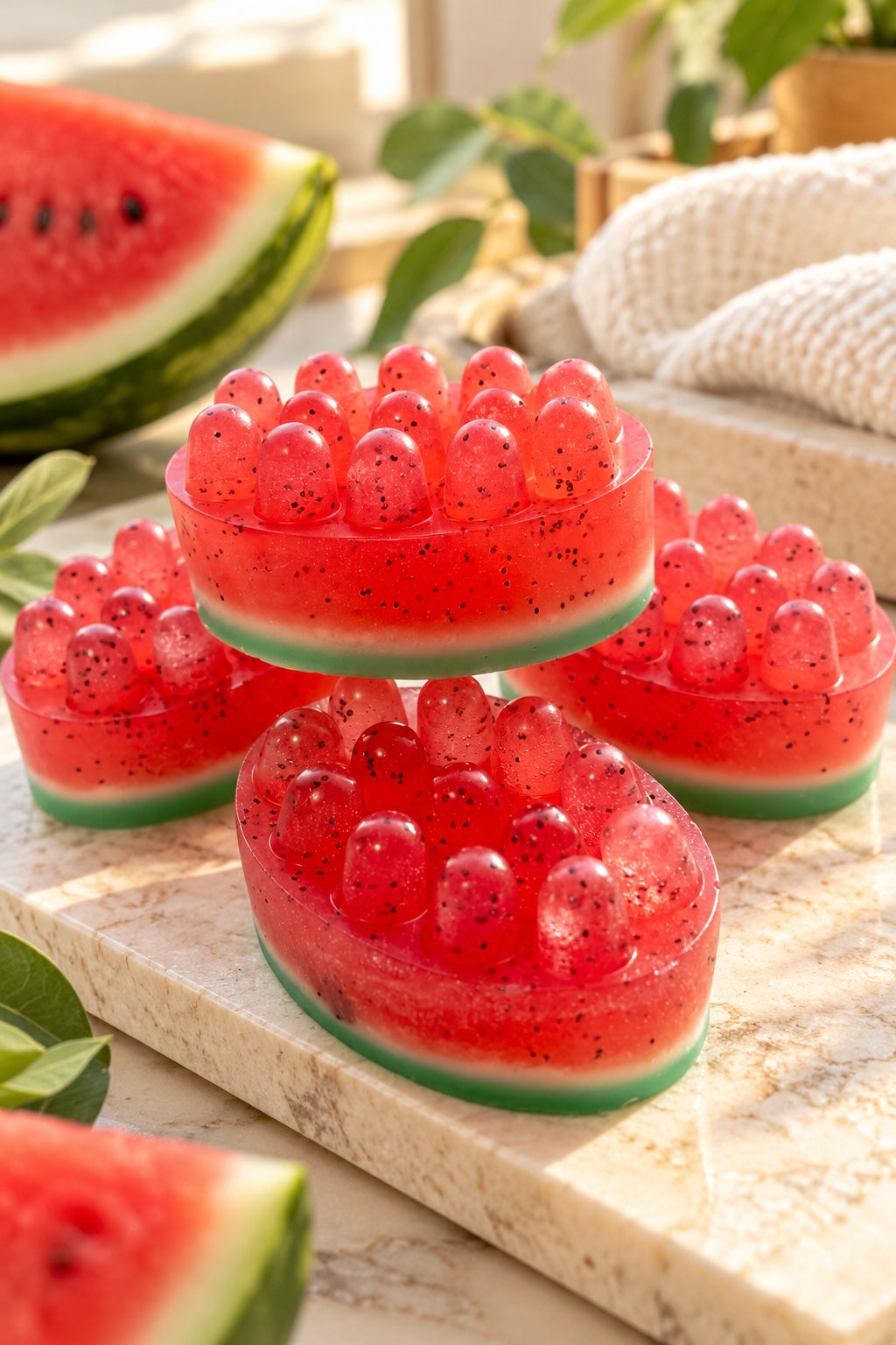 Watermelon Massage Soap | Sweet Orange & Litsea Cubeba