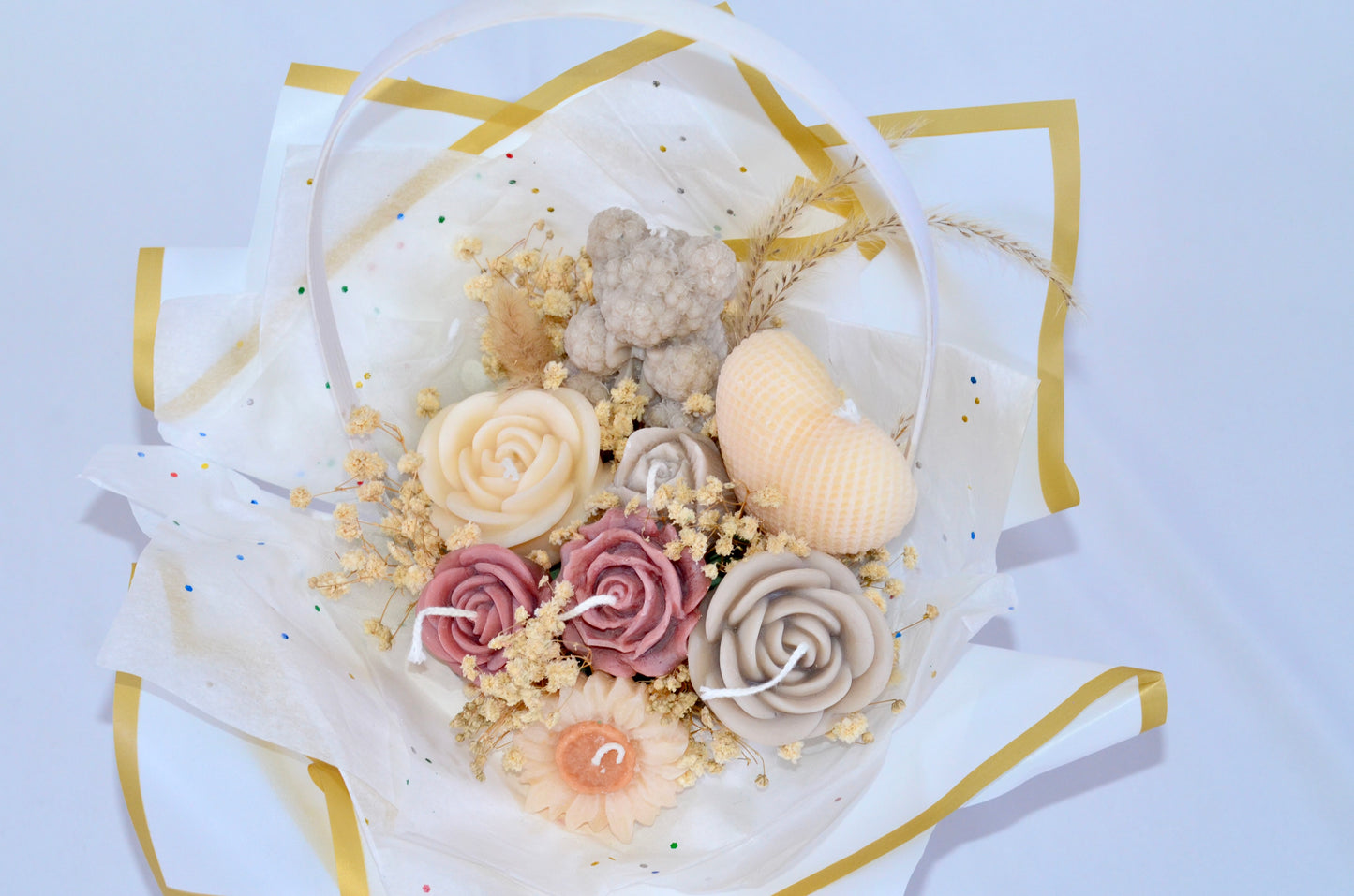 Floral Candles Basket