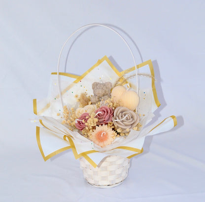 Floral Candles Basket