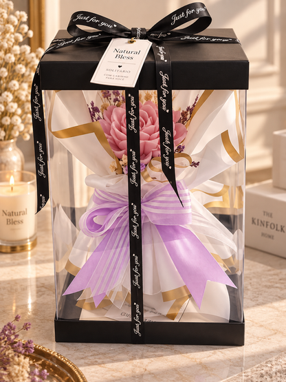 Solitário | Peony Candle Bouquet Gift