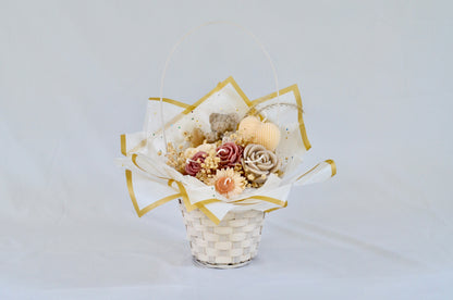 Floral Candles Basket