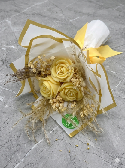 Trio Rose Keepsake  Artisan Candle Bouquet