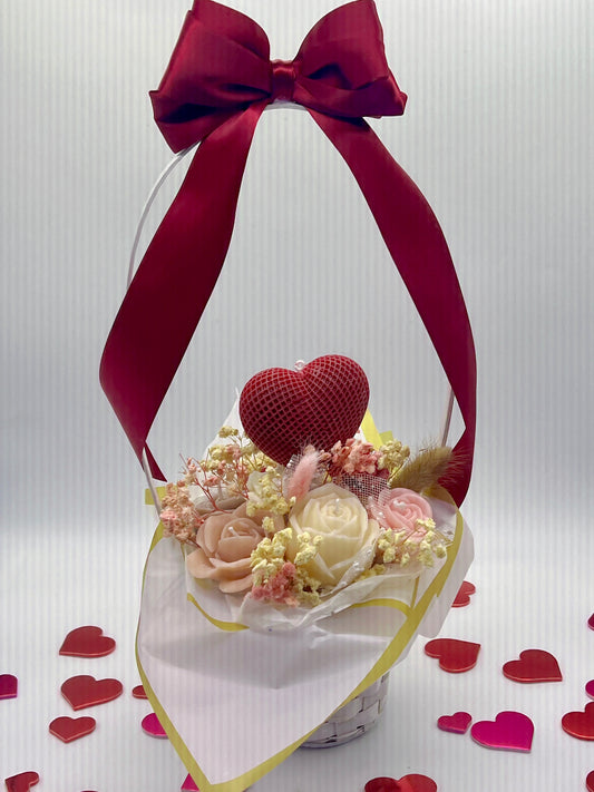 Eternal Rose Basket ( Red )