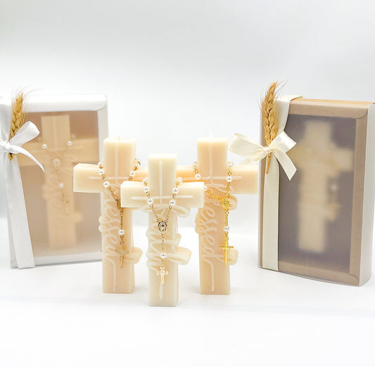 Faith & Blessing Rosary Candle