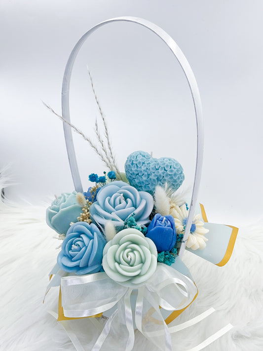 Floral Candles Basket