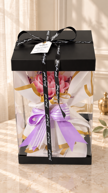 Solitário | Peony Candle Bouquet Gift